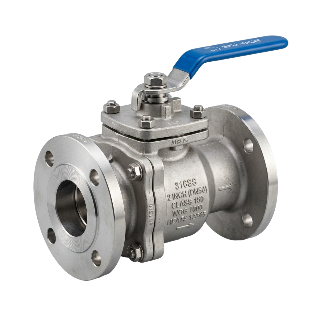 Flanged stainless ball valve product image