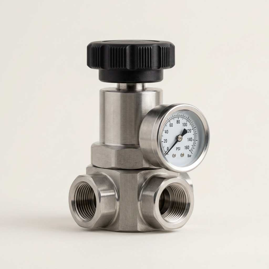 Halden PR-40 stainless piston pressure regulator